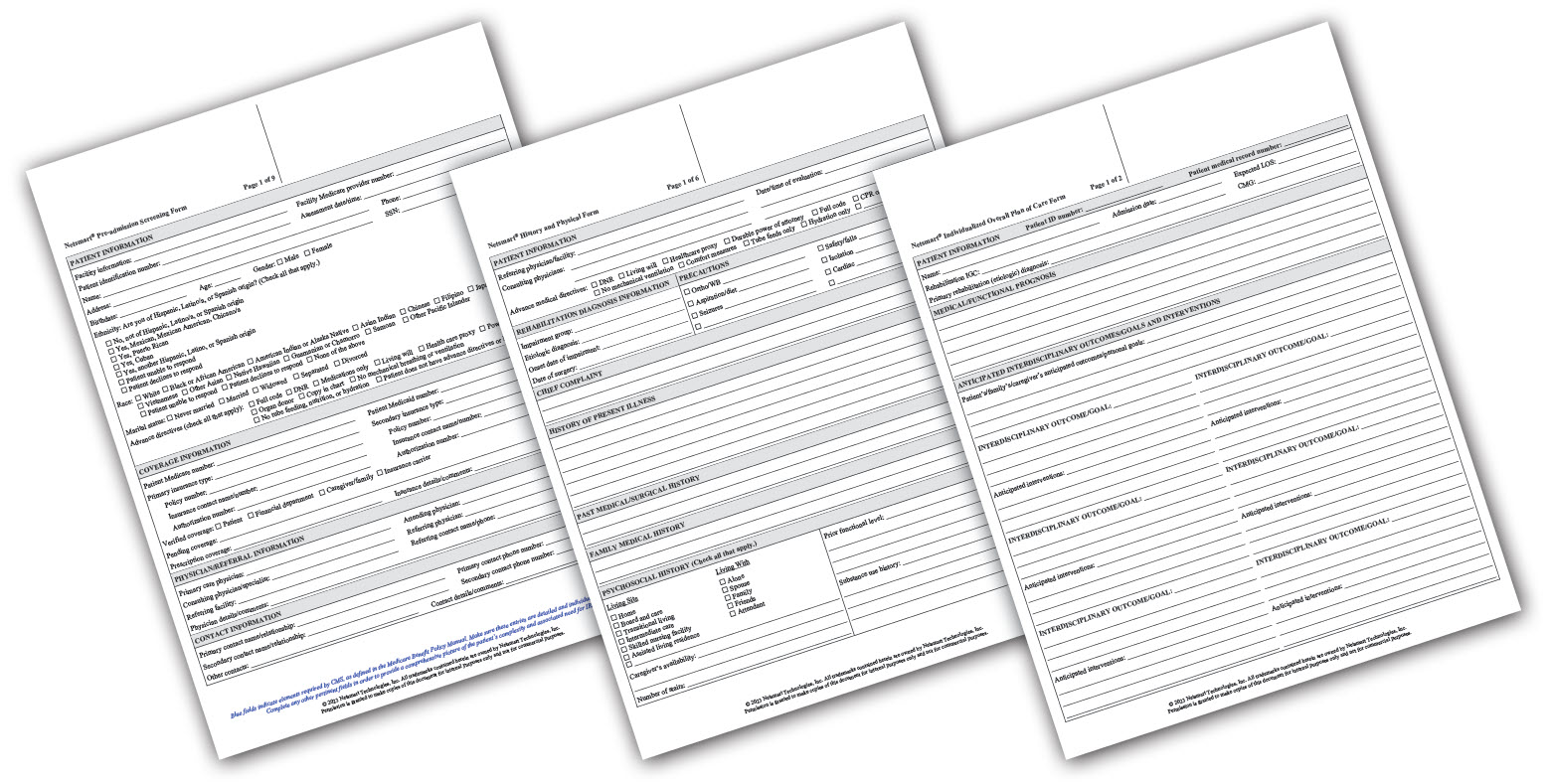 Interdisciplinary IRF Documentation Forms