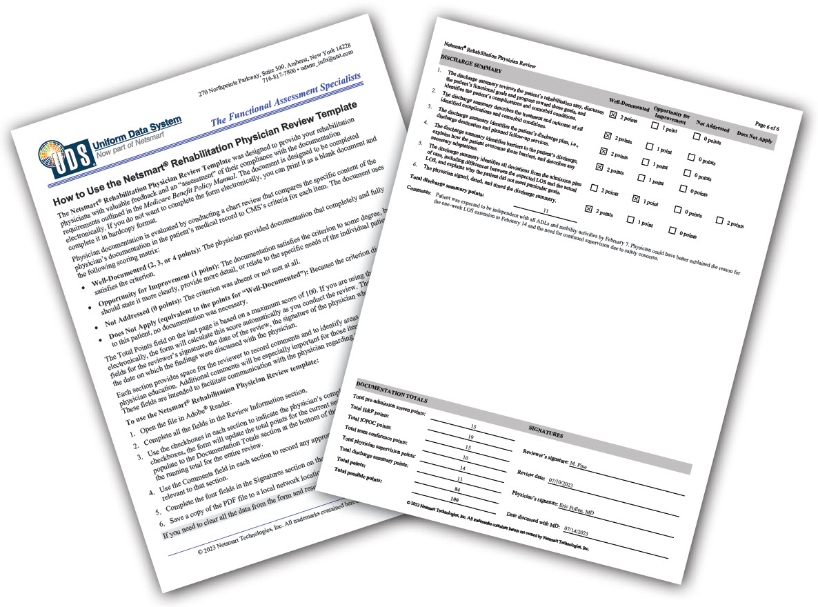 Rehabilitation Physician Documentation Review Template‡